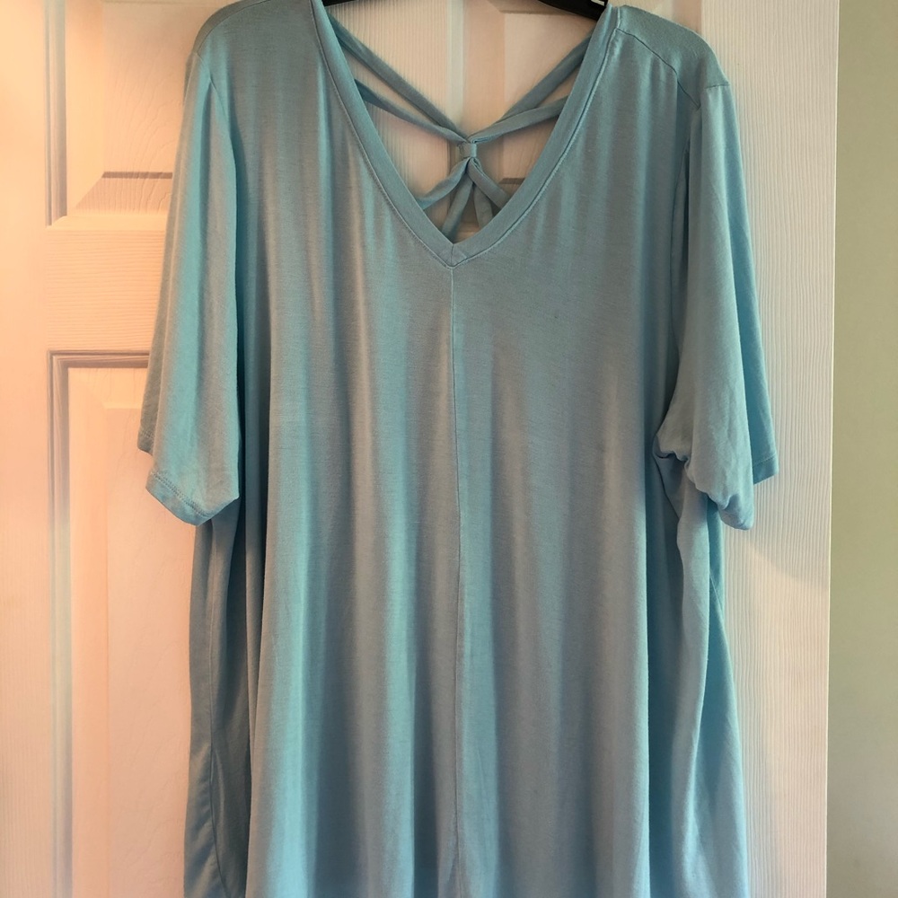 Lane Bryant swing tee in aqua